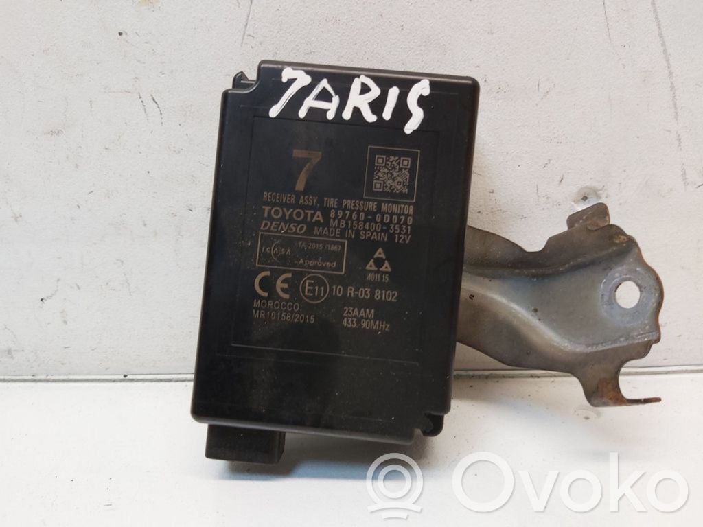 Toyota Yaris Tire pressure control unit 