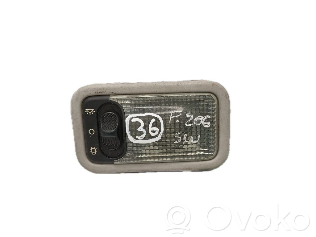 Peugeot 206 CC Headlining lighting console trim 