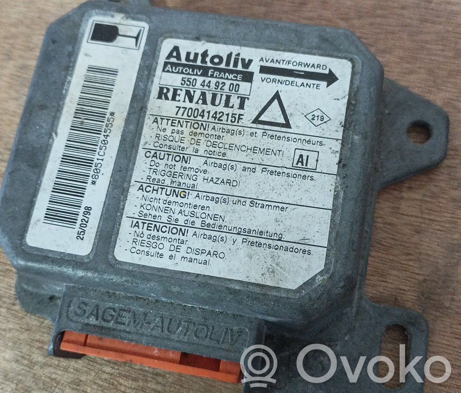 Airbag control unit/module   550449200