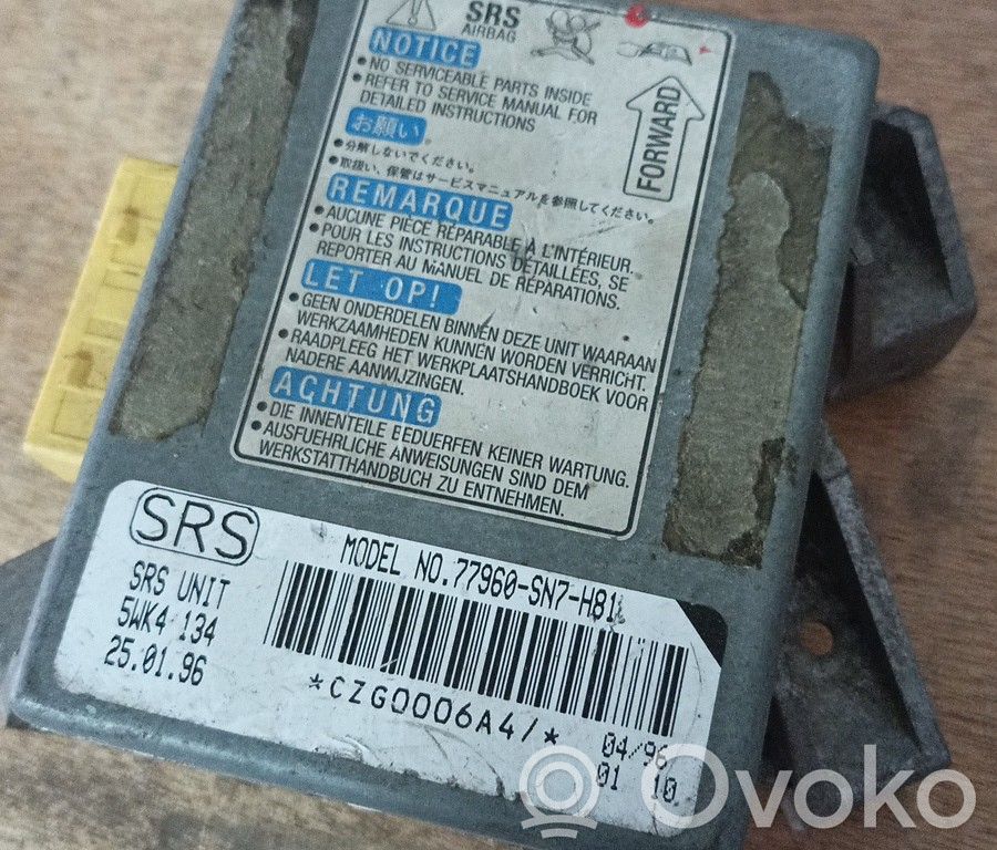 Airbag control unit/module   77960SN7H81