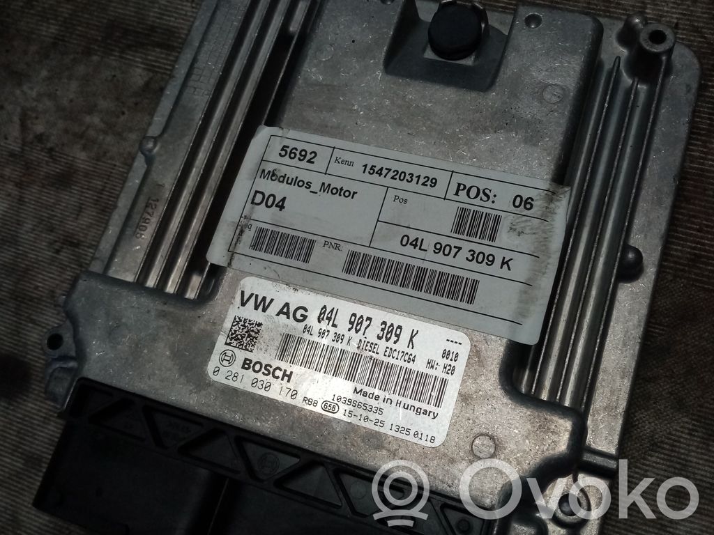 Engine control unit/module   04L907309K