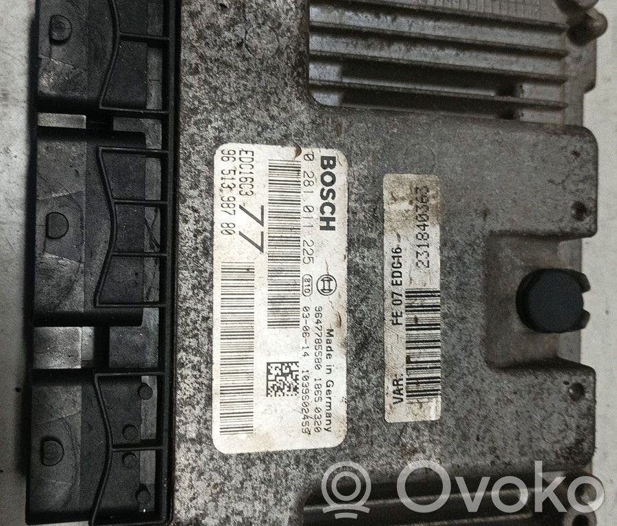 Engine control unit/module   0281011225,9651398780,BRUNO