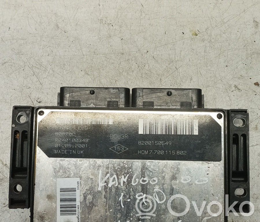 Unidad de control/módulo del motor   HOM7700115802,ZACK