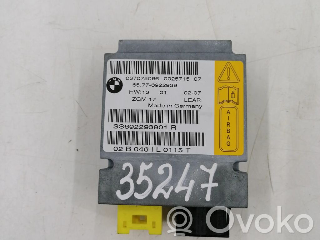 Airbag control unit/module   037075066,002571507,65776922939,SS692293901R