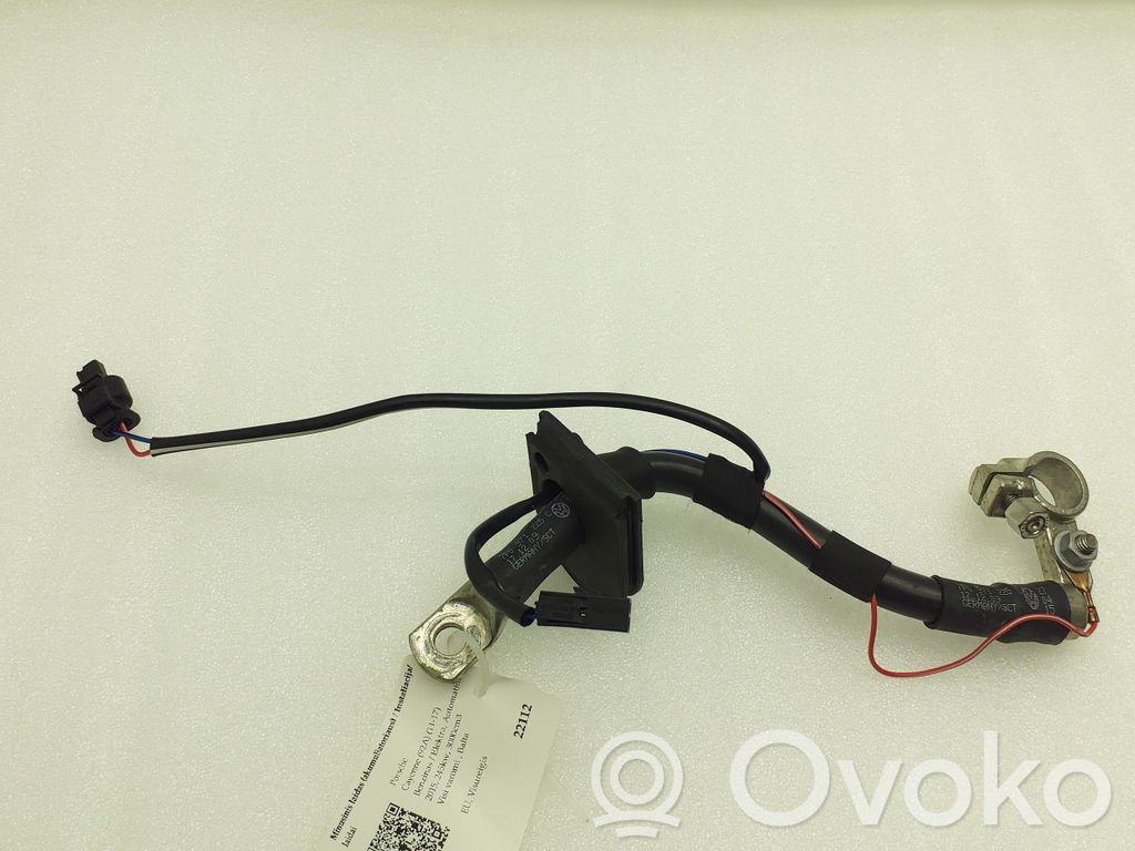 Porsche Cayenne (92A) Negative earth cable (battery) 