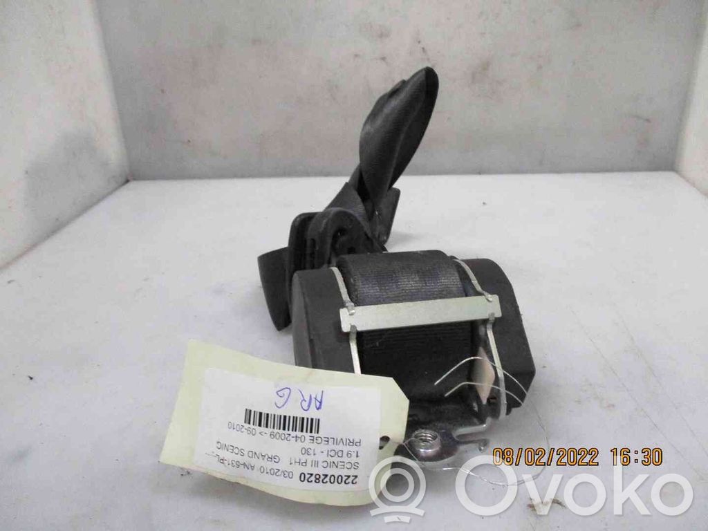 Renault Scenic III - Grand scenic III Cintura di sicurezza posteriore