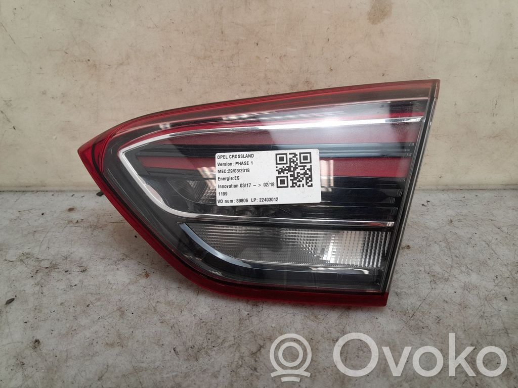 Opel Crossland X Lampă spate în capacul portbagajului 