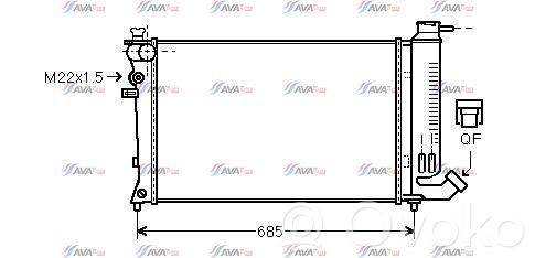 Radiator lichid răcire   1301TK,21600726,2499475,VDMS4