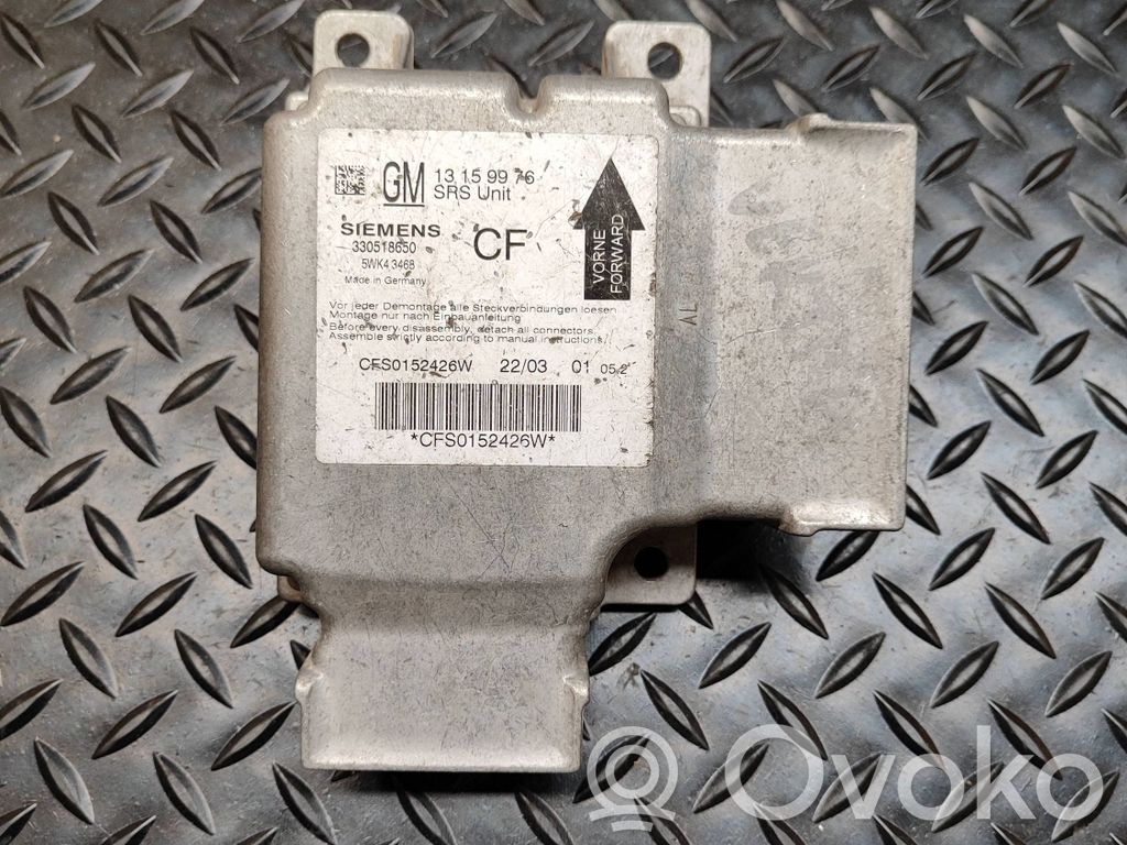Opel Vectra C Airbag control unit/module 