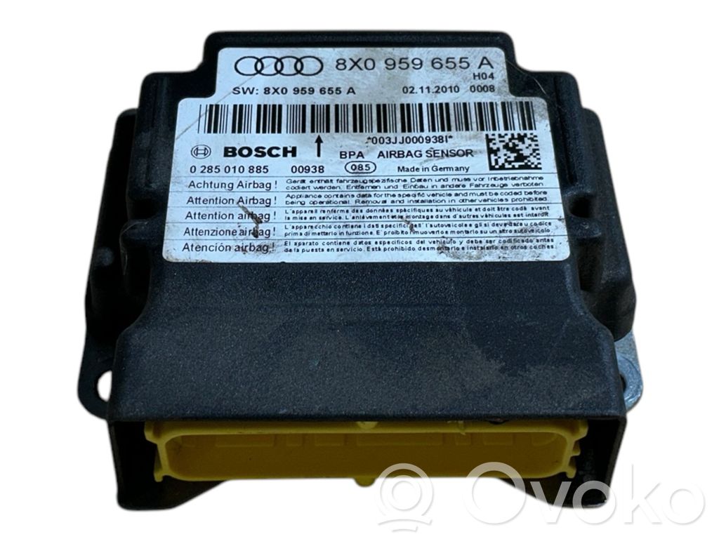 Airbag control unit/module   8X0959655A,0285010885