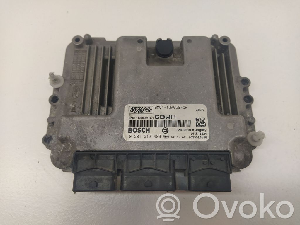 Engine control unit/module   6M5112A650CH,0281012489,6BWH,1039S20136,14150224,DZL7C