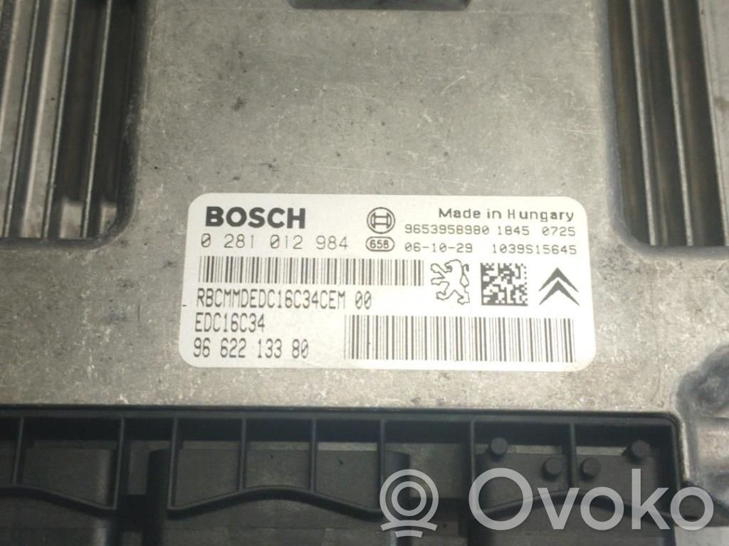 Peugeot 407 Juego de cerradura y set ECU del motor 