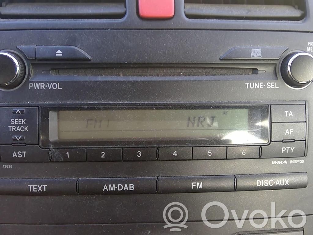 Toyota Auris 150 Panel / Radioodtwarzacz CD/DVD/GPS 