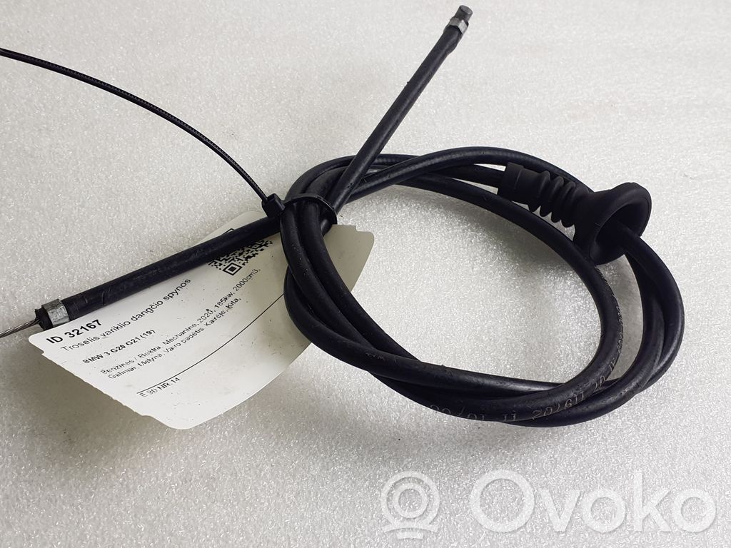 BMW 3 E90 E91 Engine bonnet/hood lock release cable 