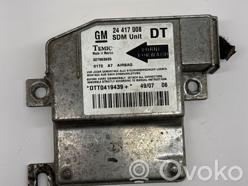 Opel Corsa C Airbag control unit/module 