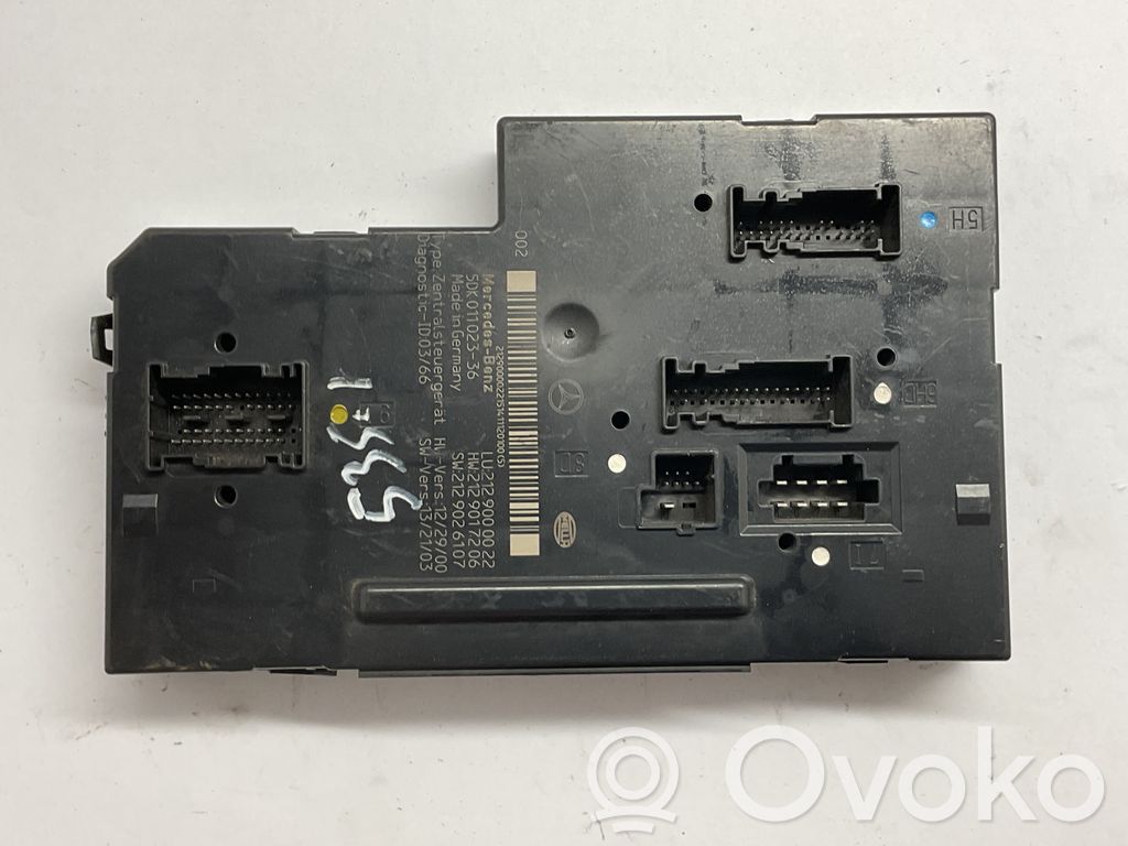 Mercedes-Benz E W212 Module de contrôle carrosserie centrale 