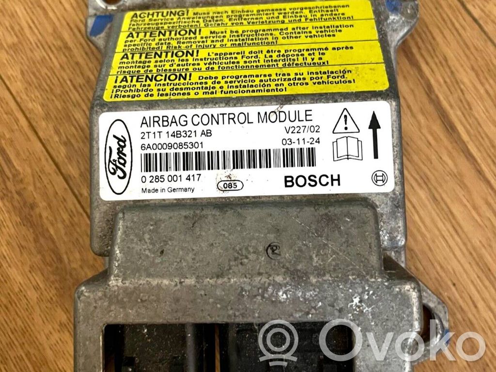 Airbag control unit/module   2T1T14B321AB,6A0010051301,0285001417