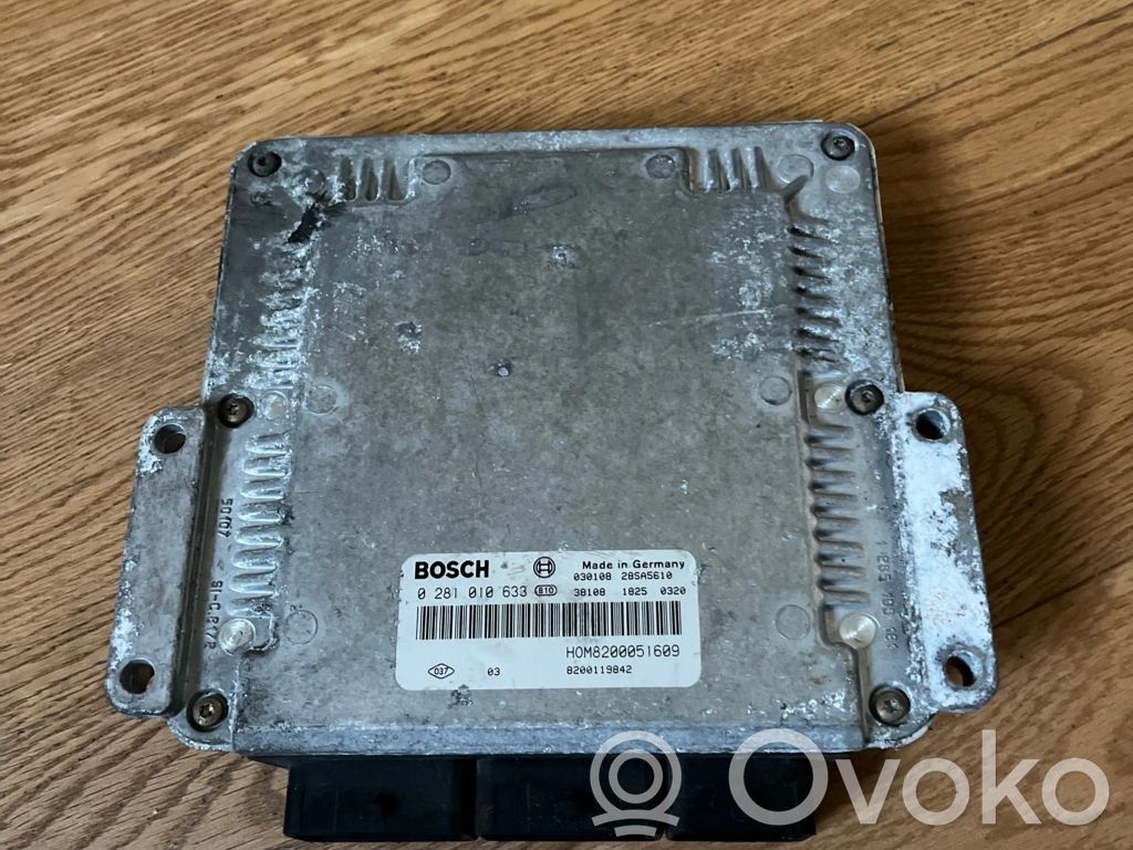 Engine control unit/module ECU   8200119842,28SA5610,0281010633