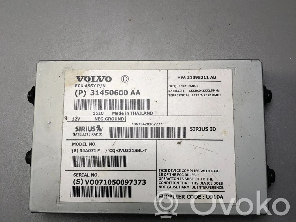Volvo XC60 Other control units/modules 