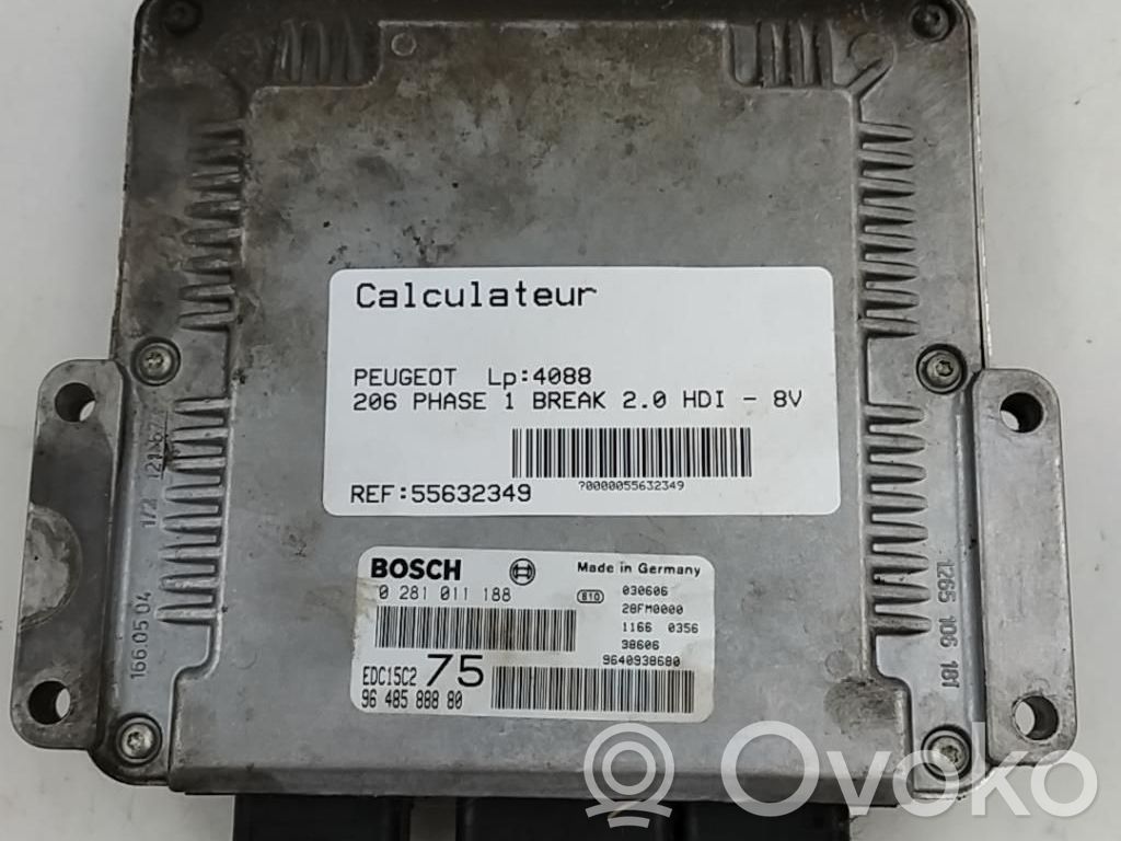 Peugeot 206 Engine control unit/module 