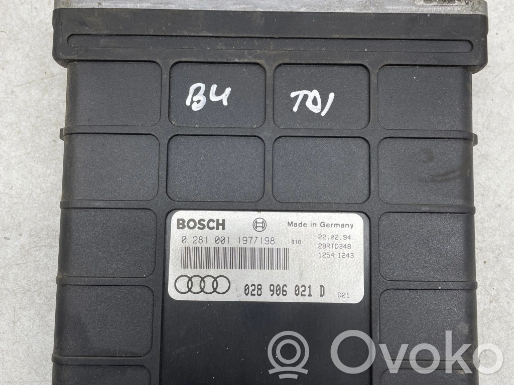 Engine control unit/module   028906021D,28RTD348,0281001197