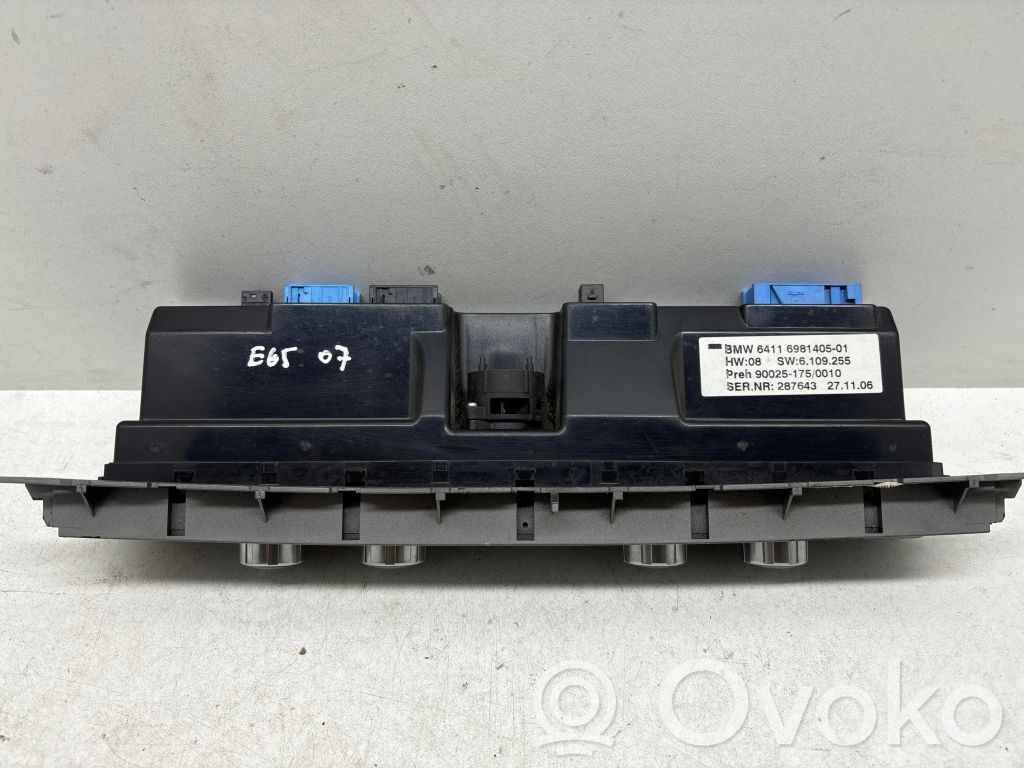 BMW 7 E65 E66 Climate control unit 