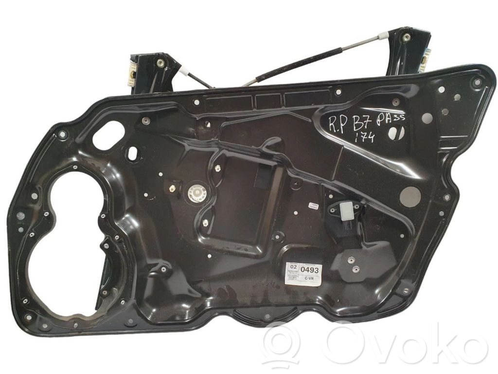 Volkswagen PASSAT B7 Mechanizm podnoszenia szyby przedniej bez silnika 
