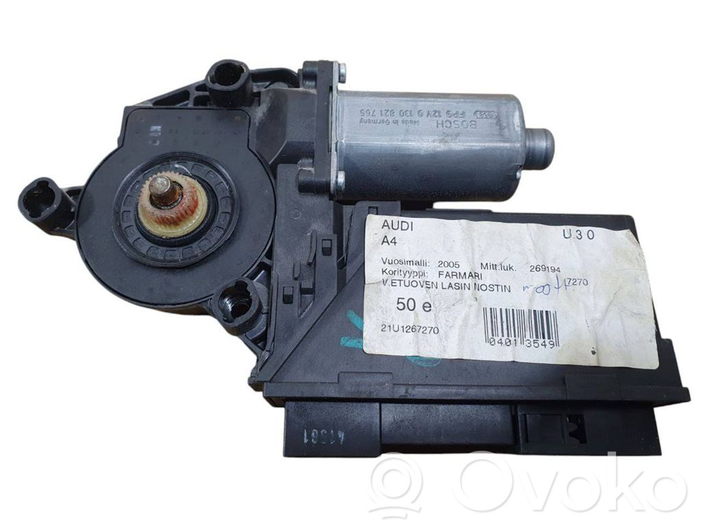 Audi A4 S4 B7 8E 8H Etuoven ikkunan nostomoottori 