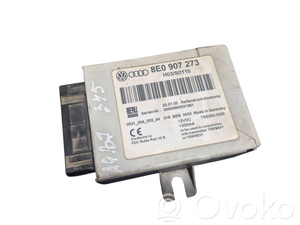 Audi A4 S4 B7 8E 8H Module de pression des pneus 