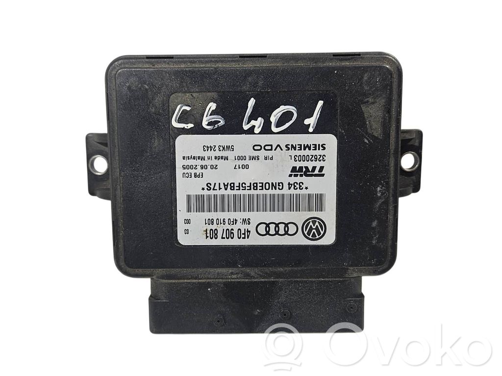 Audi A6 S6 C6 4F Module de commande de frein à main 