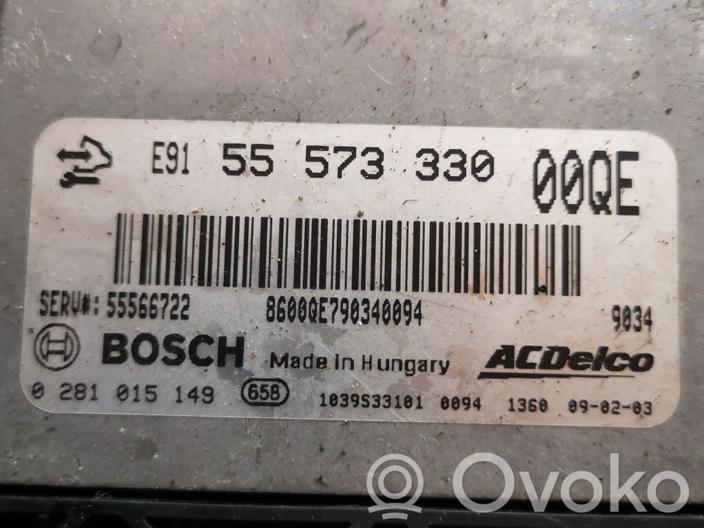 Engine control unit/module   55573330,0281015149,55566722