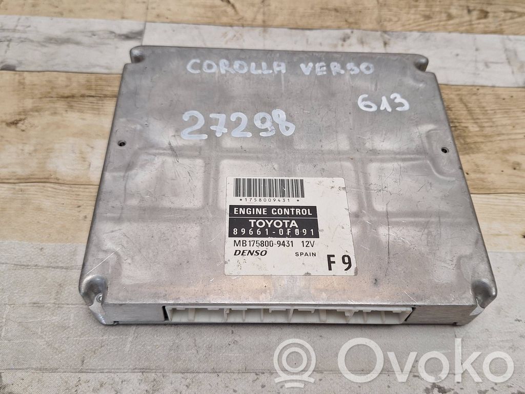 Toyota Corolla Verso AR10 Engine control unit/module 