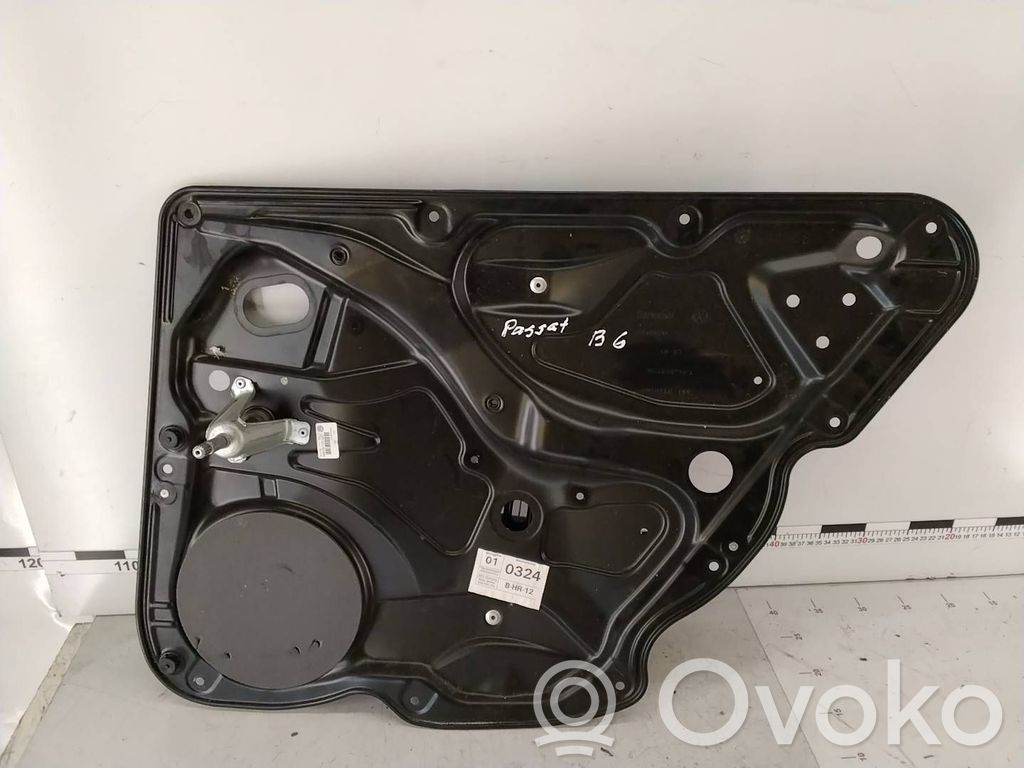 Volkswagen PASSAT B6 Rear door manual window regulator 