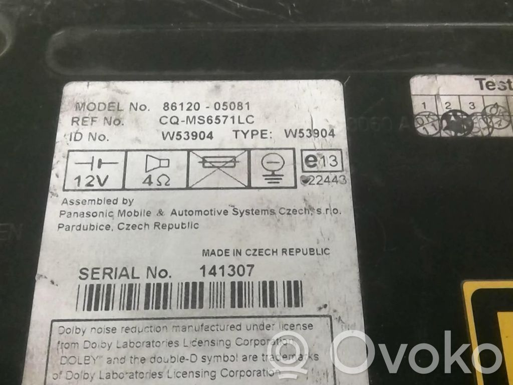 Toyota Avensis T250 Unità principale autoradio/CD/DVD/GPS 
