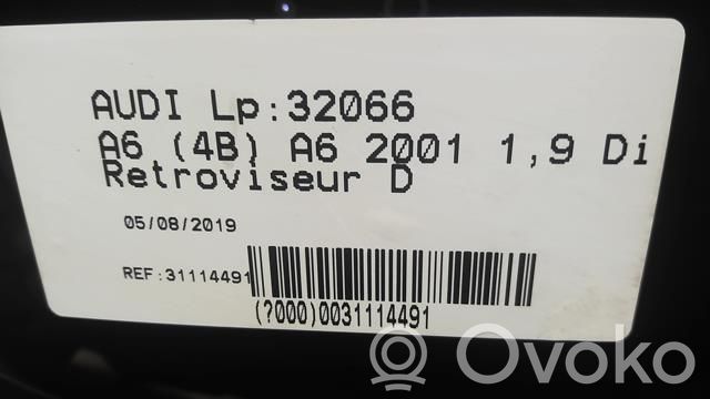 Audi A6 S6 C5 4B Rétroviseur électrique de porte avant