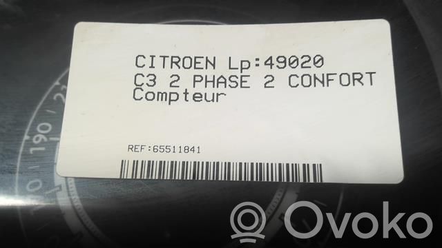Citroen C3 Vitezometru (grup de instrumente) 