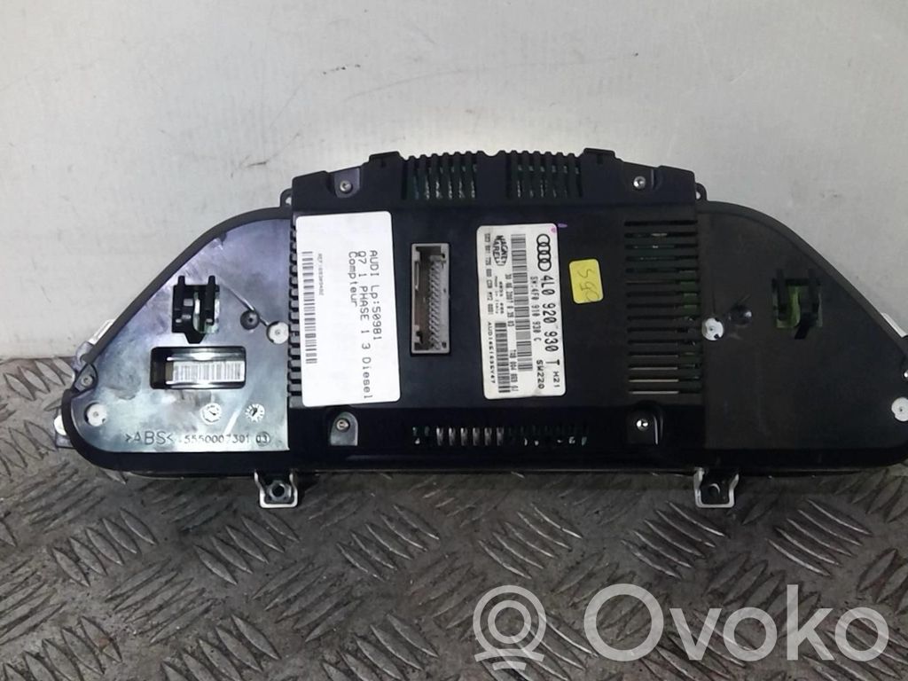 Audi Q7 4L Tachimetro (quadro strumenti) 