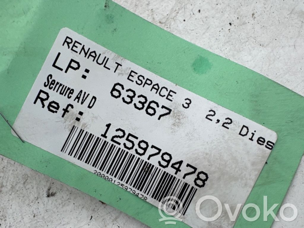 Renault Espace III Etuoven lukko 