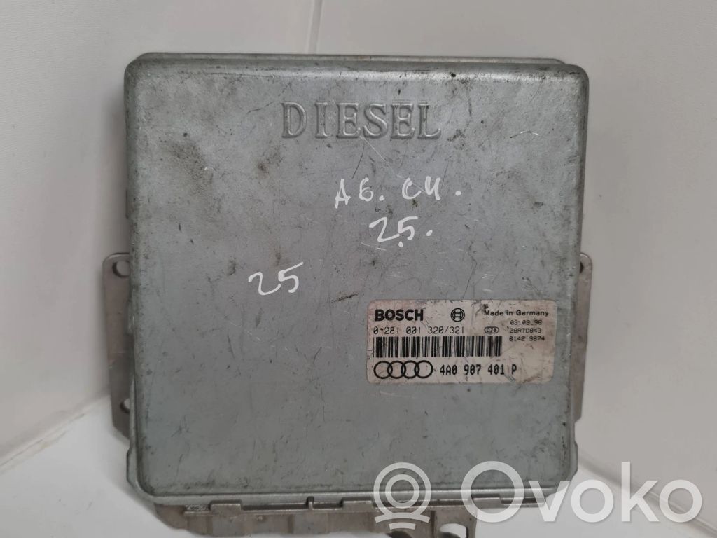 Engine control unit/module   4A0907401P,28RTD843,0281001320