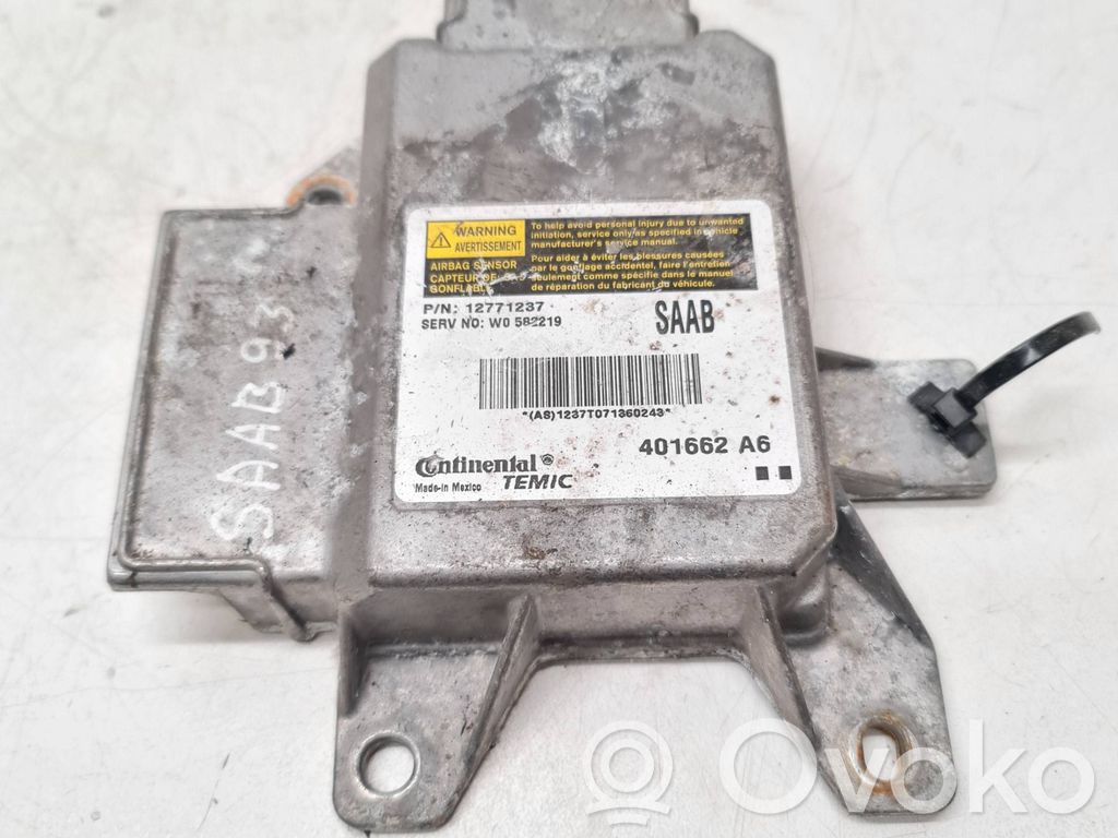 Unidad de control/módulo del Airbag   12771237,W0582219,401662A6