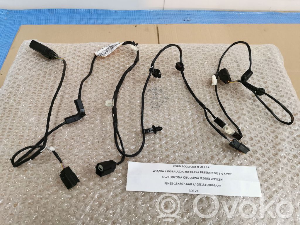 Ford Ecosport Cableado del sensor de aparcamiento (PDC) 