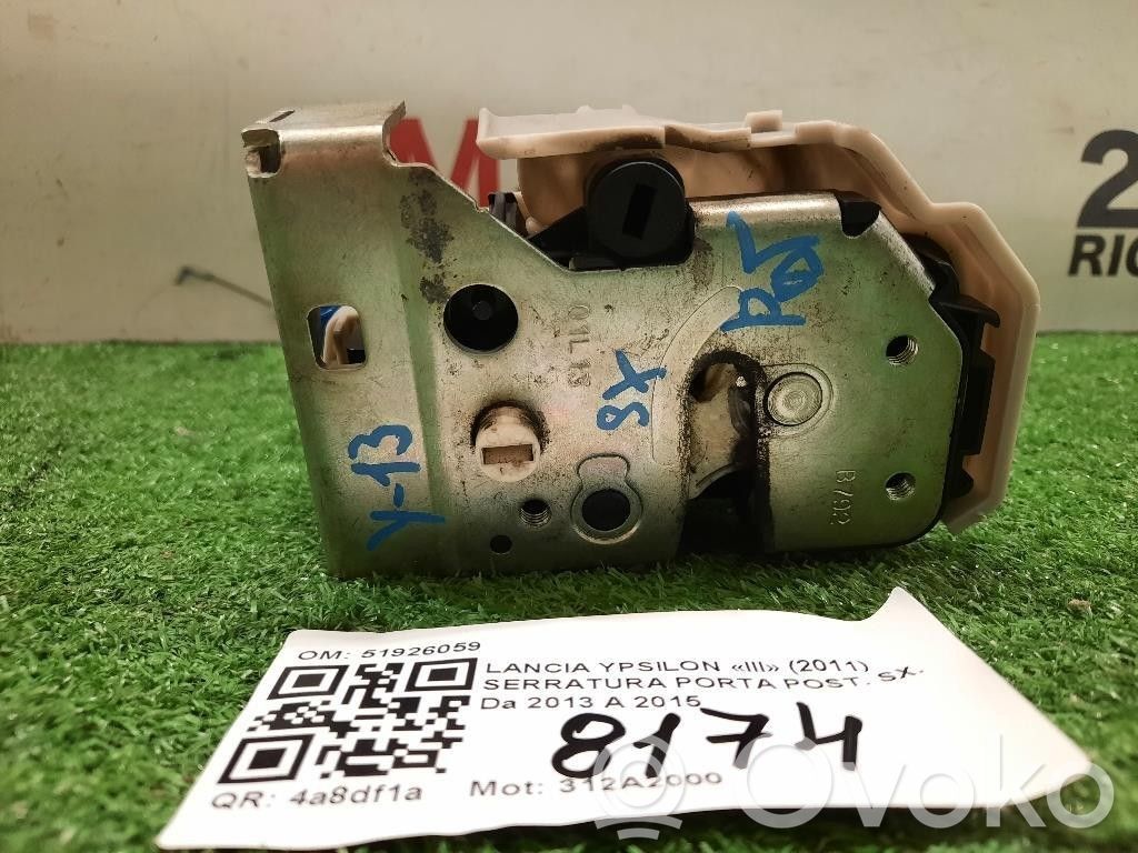 Lancia Ypsilon Rear door lock 
