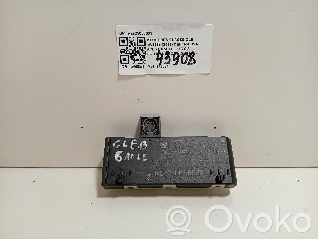 Mercedes-Benz GLE (W166 - C292) Unitate/modul comandă hayon/portbagaj 