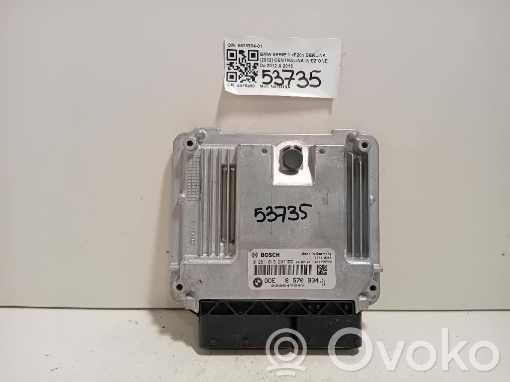 BMW 1 F20 F21 Įpurškimo valdymo blokas 