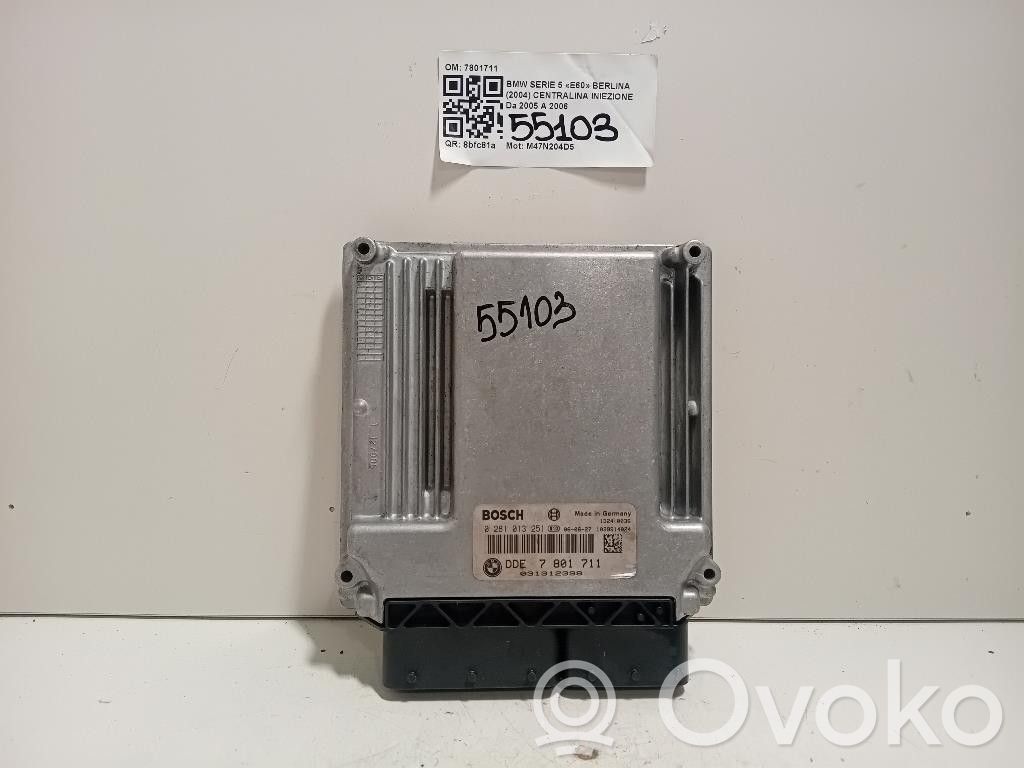 BMW 5 E60 E61 Unitate/modul comandă injecție 