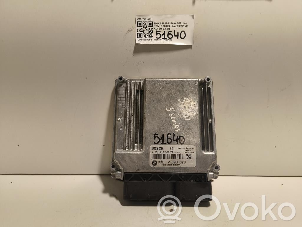 BMW 5 E60 E61 Unitate/modul comandă injecție 