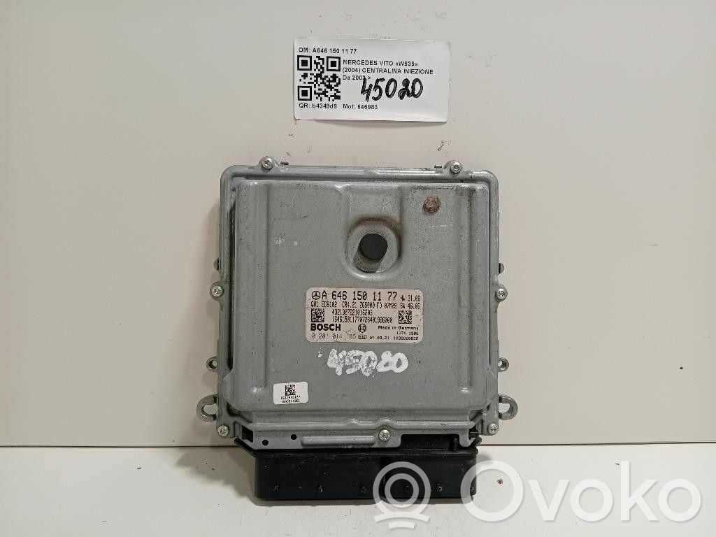 Mercedes-Benz Vito Viano W639 Centralina/modulo motore iniezione 