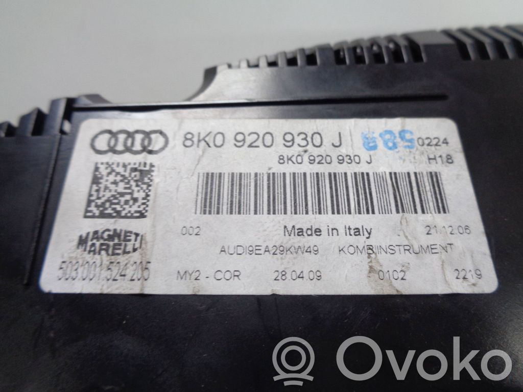 Audi A4 S4 B8 8K Speedometer (instrument cluster) 