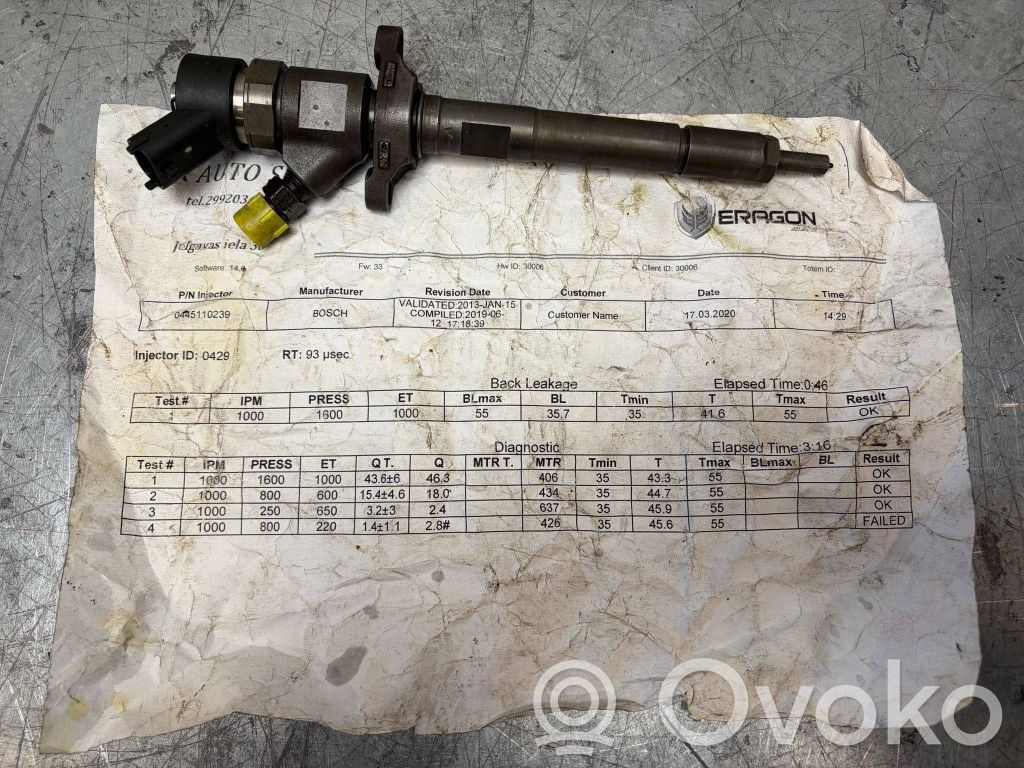 Inyector de combustible   0445110231,78112