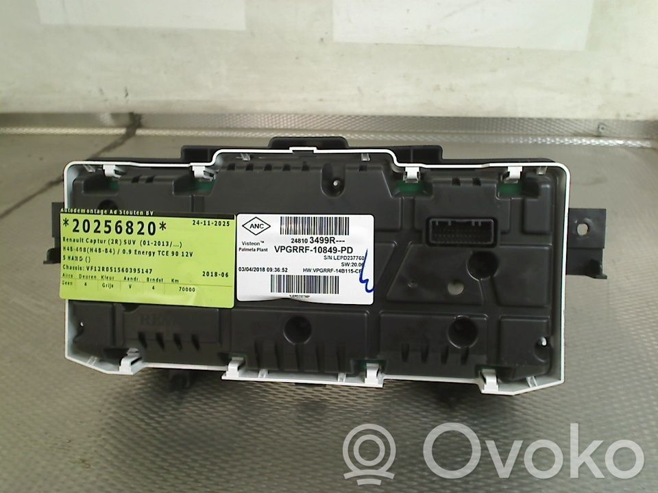 Renault Captur Vitezometru (grup de instrumente) 